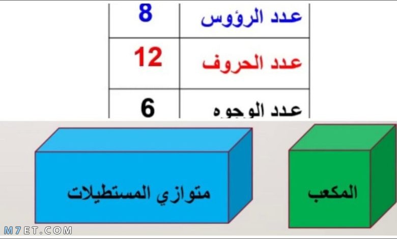 عدد أوجه المكعب