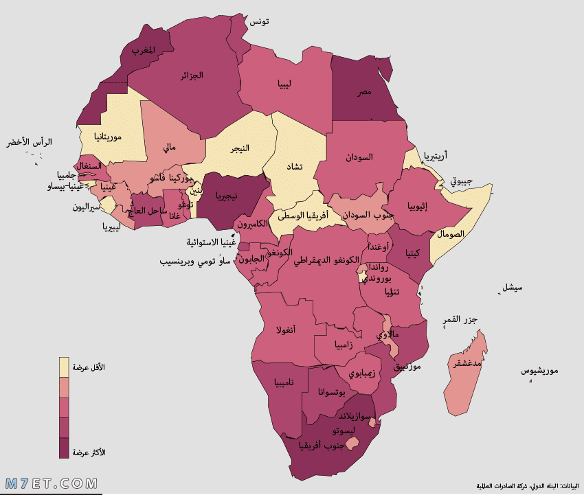 أفريقيا البلاد والمناطق